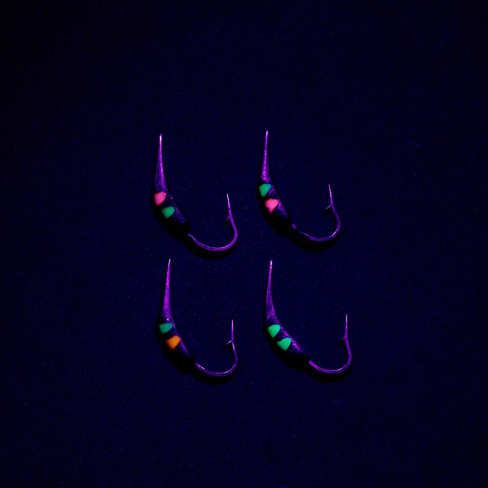 Блесна Гусеница тонкая UV мормышка 1 см