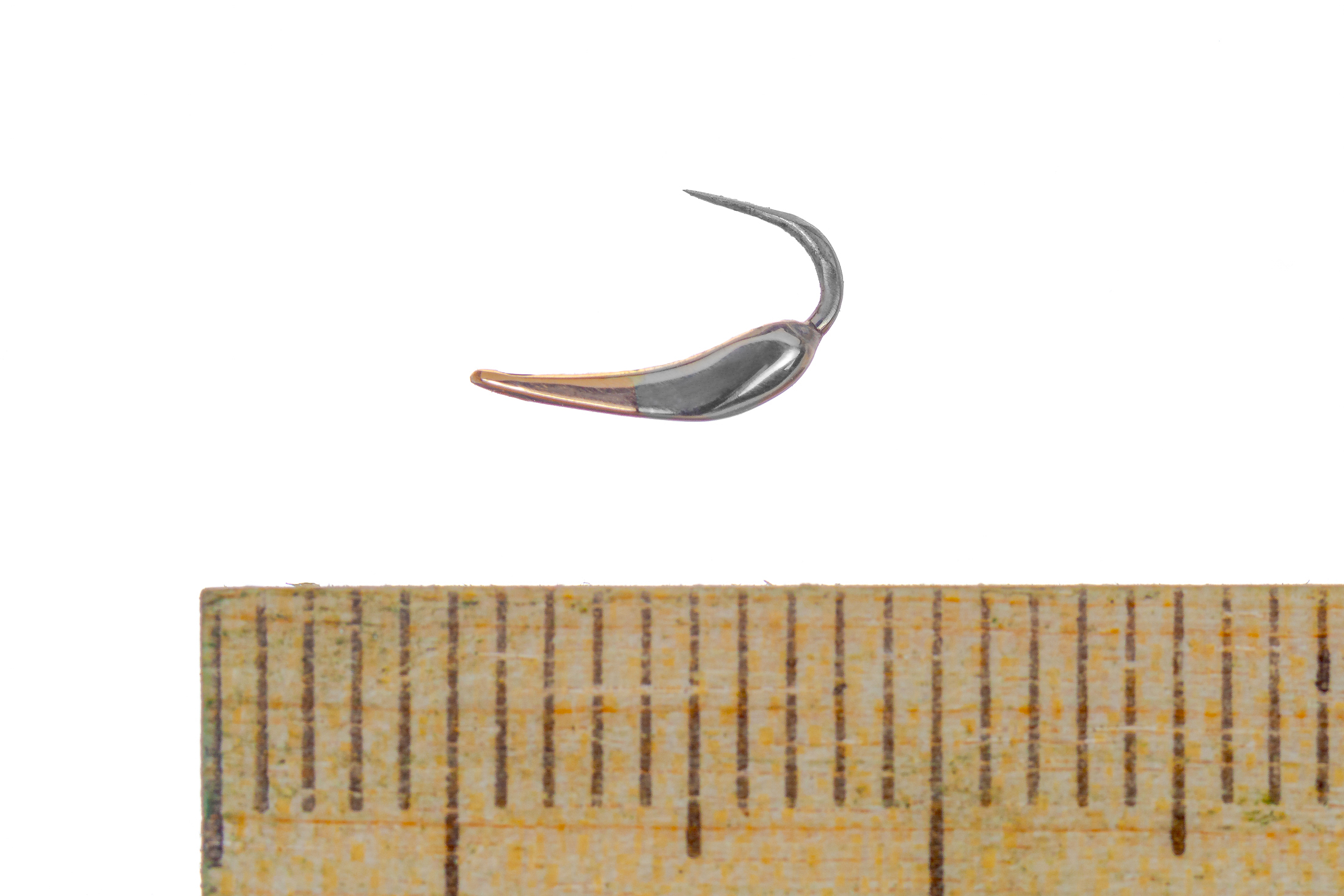 Блесна Стиль 1 см. Немецкое серебро, Зелёнка, Каро