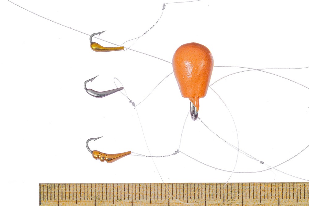 Гирлянда из 3х блесен на малоротку с зазубриной