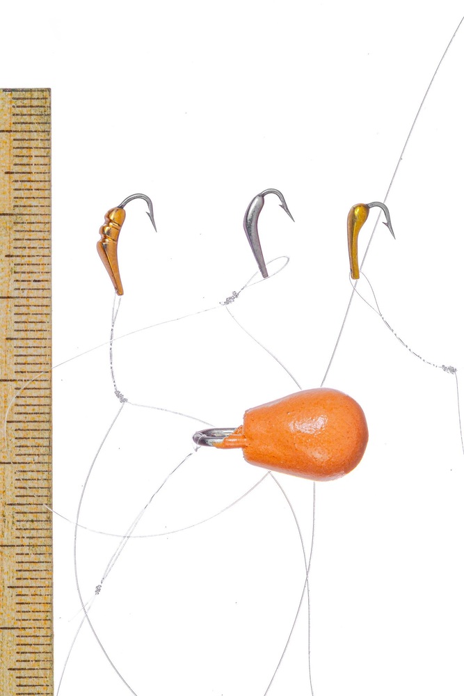 Гирлянда из 3х блесен на малоротку с зазубриной