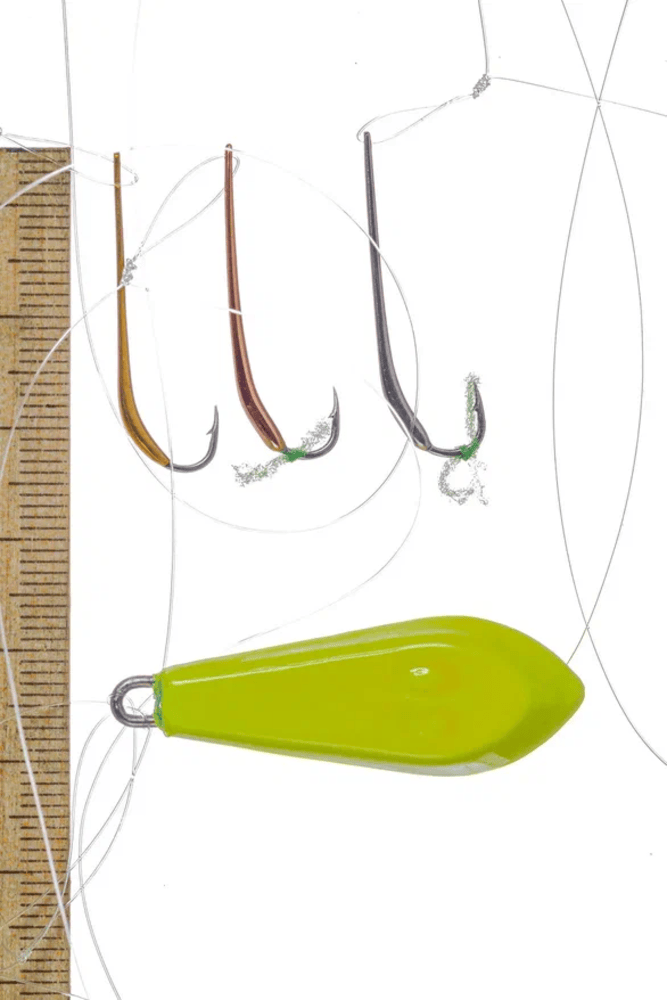 Удилище RX-5, оснащённое гирляндой из блесен Вега с зазубриной