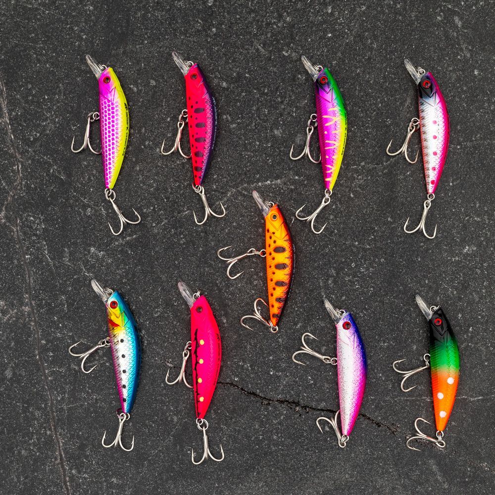 Набор из 9 тонущих воблеров 55 мм
