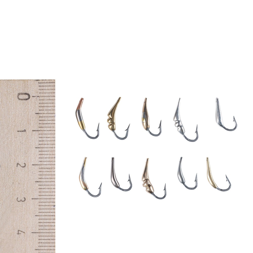 Набор мелких блёсен с крючком из нержавейки с зазубриной на окуня, хариуса, рипуса, корюшку