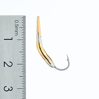 Блесна Нимфа 3х цветка мормышка немецкое серебро+каро+зеленка