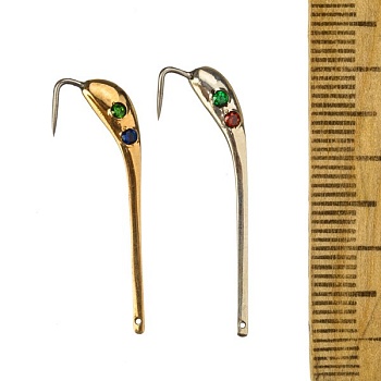 Блесна Swarovski 3 см с 2 кристаллами 1 шт